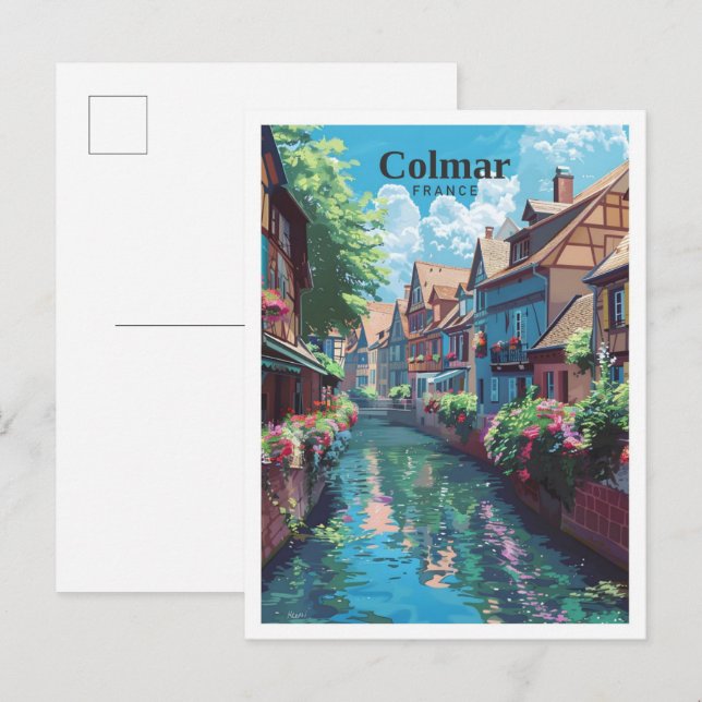 Postal Viajes de arte de Colmar France (Anverso / Reverso)