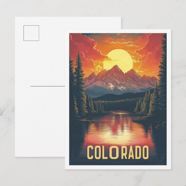 Postal Viajes de arte de Colorado USA (Anverso / Reverso)