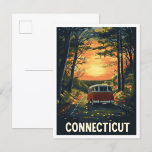 Postal Viajes de arte de Connecticut USA