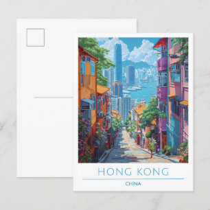 Postal Viajes de arte de Hong Kong China