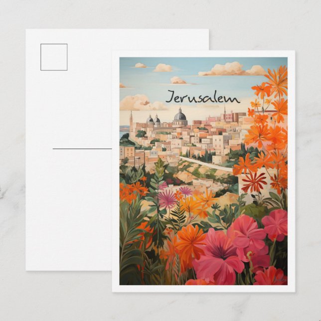 Postal Viajes de Arte de Jerusalén  (Anverso / Reverso)