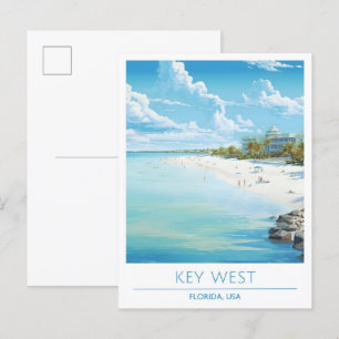 Postal Viajes de arte de Key West Florida USA