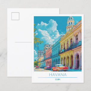 Postal Viajes de arte de La Habana Cuba