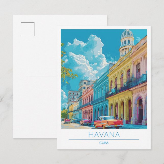 Postal Viajes de arte de La Habana Cuba (Anverso / Reverso)