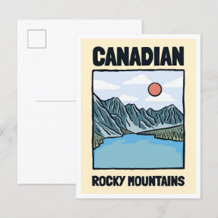 Postal Viajes de arte de las Montañas Rocosas de Canadá