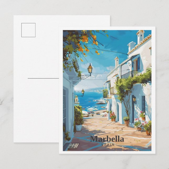 Postal Viajes de arte de Marbella España (Anverso / Reverso)