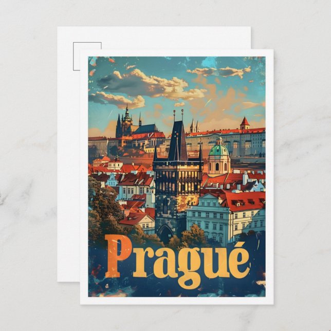Postal Viajes de arte de Praga (Anverso / Reverso)