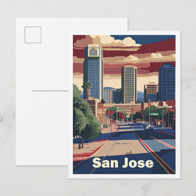 Postal Viajes de arte de San José California (Anverso / Reverso)