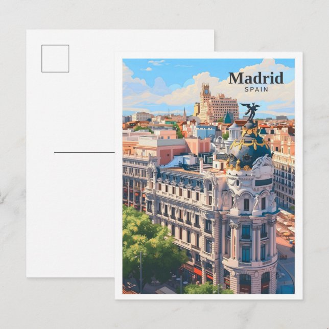 Postal Viajes de arte en Madrid España (Anverso / Reverso)