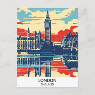 Postal Viajes de arte retro de Inglaterra en Londres