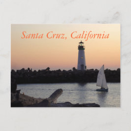 Postal Viajes de California en el puerto de Santa Cruz