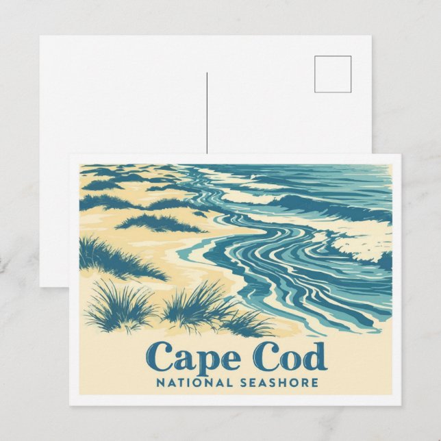 Postal Viajes de Cape Cod National Seashore Massachusetts (Anverso / Reverso)