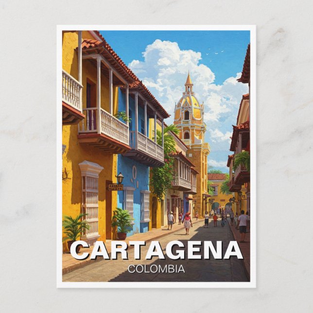 Postal Viajes de Cartagena Colombia (Anverso)