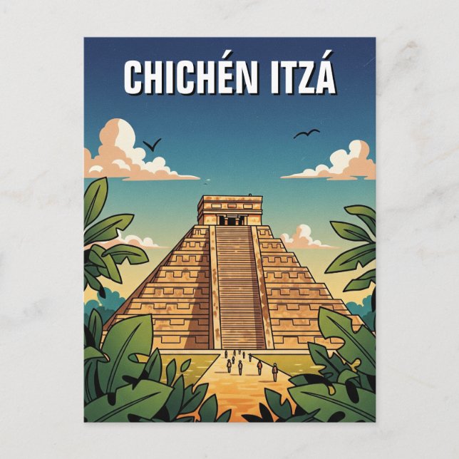 Postal Viajes de Chichen Itza México (Anverso)