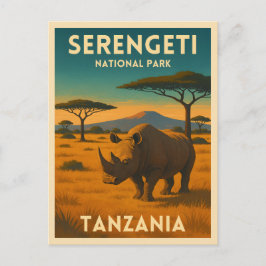 Postal Viajes de cosecha África Parque nacional Serengeti