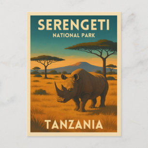 Postal Viajes de cosecha África Parque nacional Serengeti
