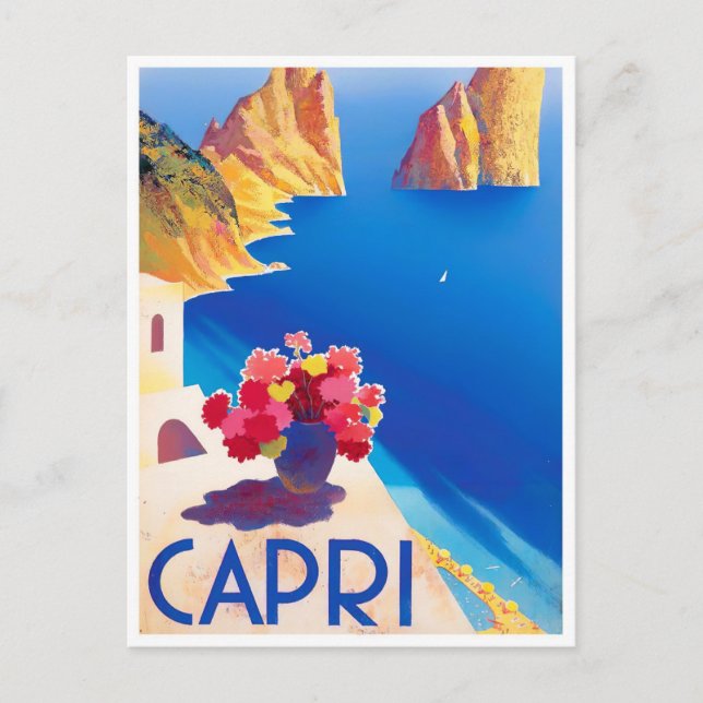 Postal Viajes de cosecha de Capri Italia (Anverso)