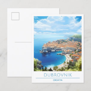 Postal Viajes de cosecha de Dubrovnik Croacia
