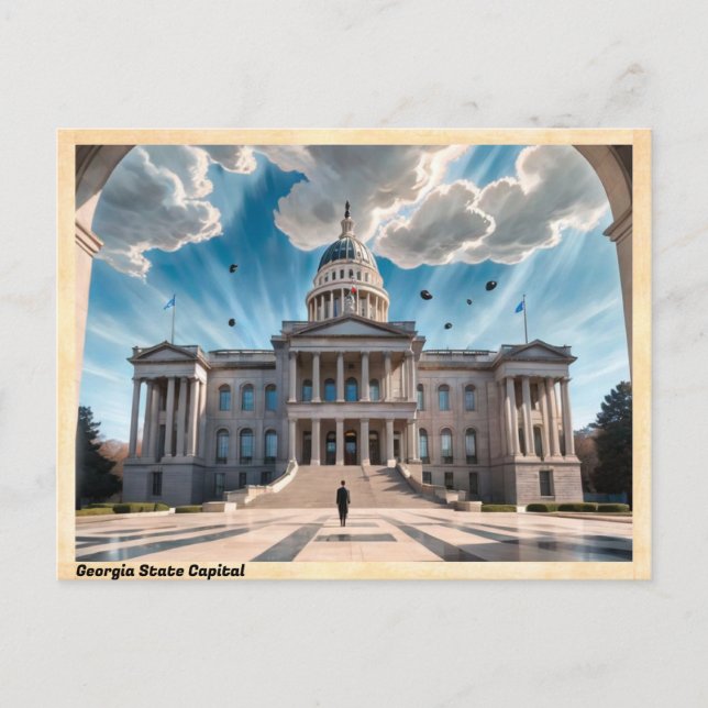 Postal Viajes de cosecha de la capital del estado de Geor (Anverso)