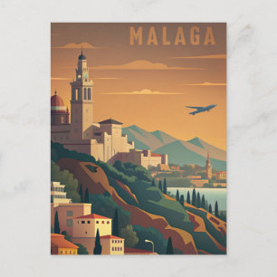 Postal Viajes de cosecha de Málaga España