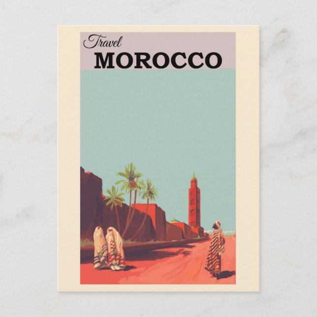 Postal Viajes de cosecha de Marruecos al norte de África (Anverso)