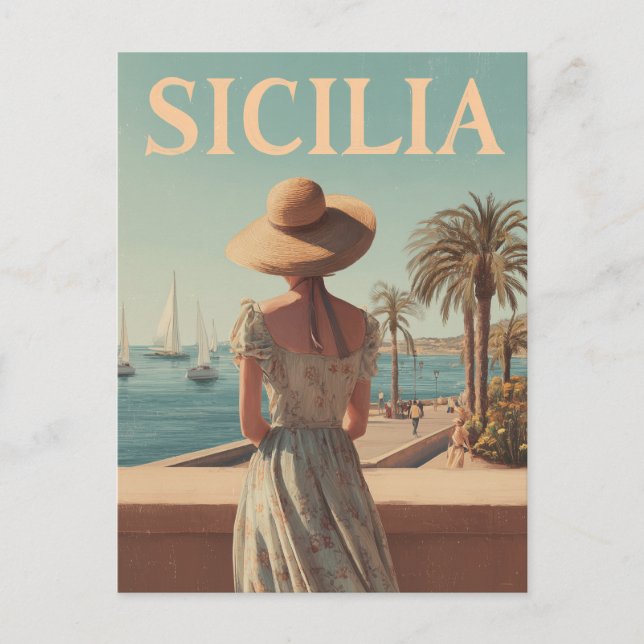 Postal Viajes de cosecha de Sicilia 50 (Anverso)