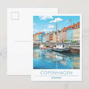 Postal Viajes de cosecha en Copenhague Dinamarca