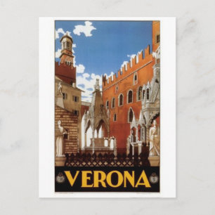 Postal Viajes de cosecha Italia, Verona -