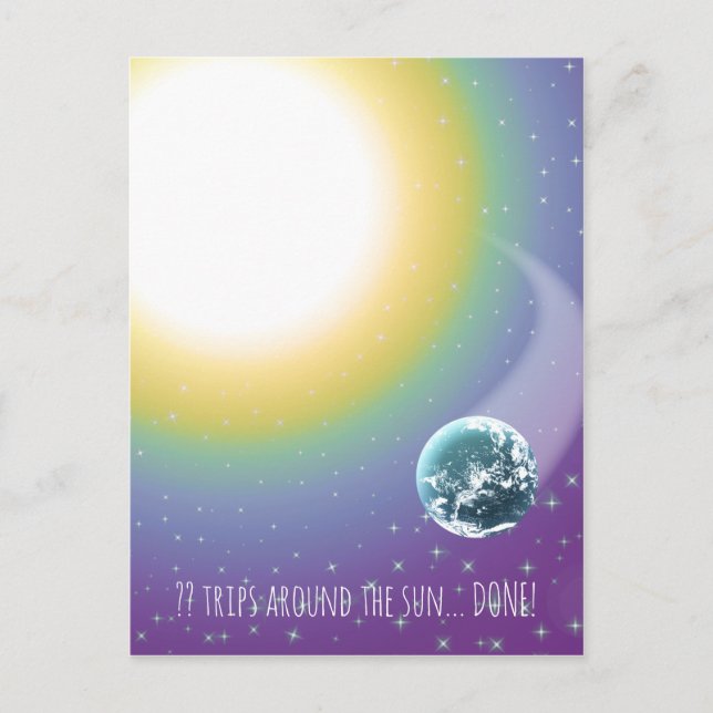 Postal Viajes de cumpleaños personalizado alrededor del s (Anverso)