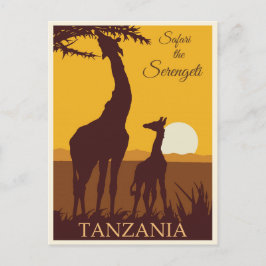 Postal Viajes de época África Tanzania Safari