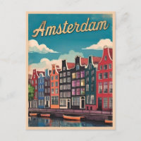 Viajes de época Ámsterdam Países Bajos Retro Sceni