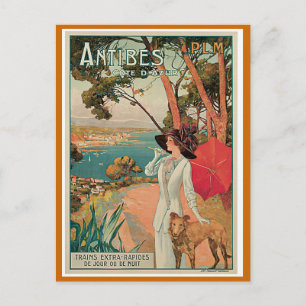 Postal Viajes de época "Antibes, Francia"