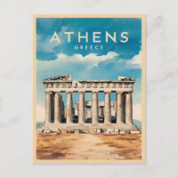 Viajes de época Atenas Grecia Parthenon Retro