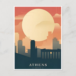 Postal Viajes de época Atenas Grecia Santorini retro