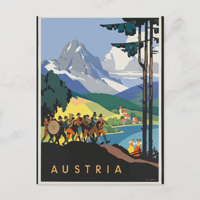 Postal Viajes de época Austria (Anverso)