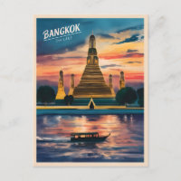 Viajes de época Bangkok Tailandia Sunset Landscape