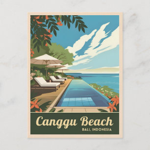 Postal Viajes de época Canggu Bali Indonesia Retro Scenic