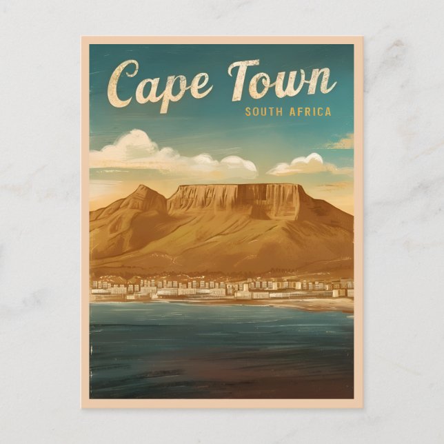 Postal Viajes de época Ciudad del Cabo Escenario Retro de (Anverso)