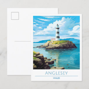 Postal Viajes de época de Anglesey Wales