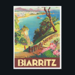 Postal Viajes de época de Biarritz France<br><div class="desc">Biarritz Francia Viaje vintage Postcard</div>