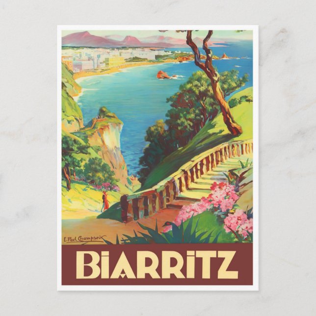 Postal Viajes de época de Biarritz France (Anverso)
