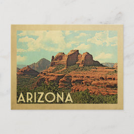 Postal Viajes de época de las rocas rojas de Arizona
