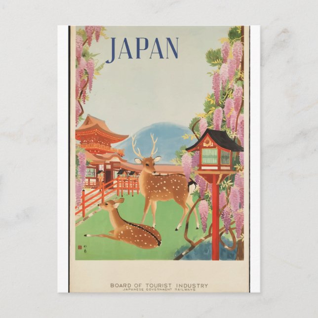 Postal Viajes de época de los años 30 en Japón (Anverso)