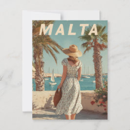 Postal Viajes de época de los años 50 en Malta