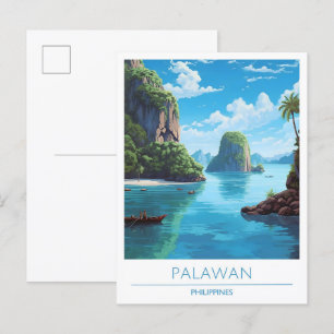 Postal Viajes de época de Palawan Filipinas