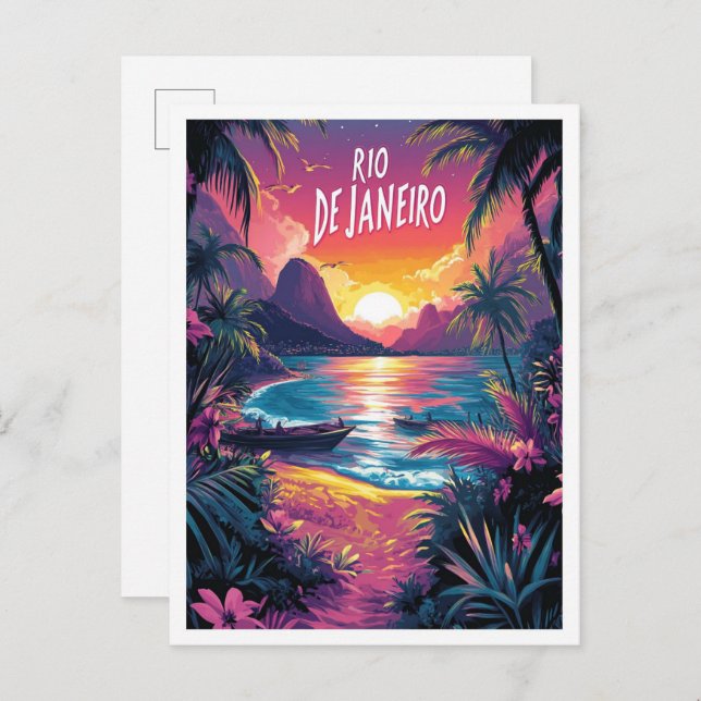 Postal Viajes de época de Río de Janeiro Brasil (Anverso / Reverso)