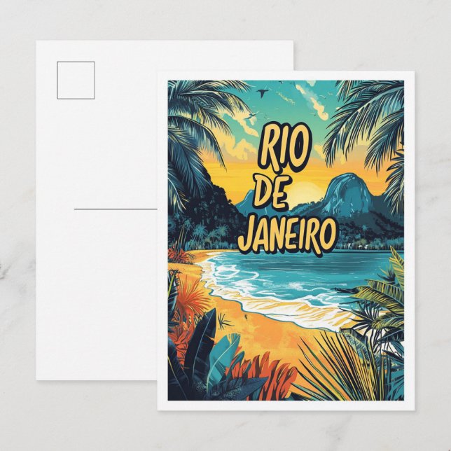Postal Viajes de época de Río de Janeiro Brasil (Anverso / Reverso)