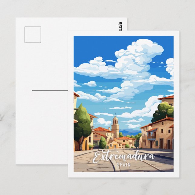 Postal Viajes de época en Extremadura España (Anverso / Reverso)