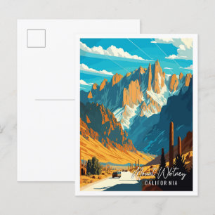 Postal Viajes de época en Mount Whitney California