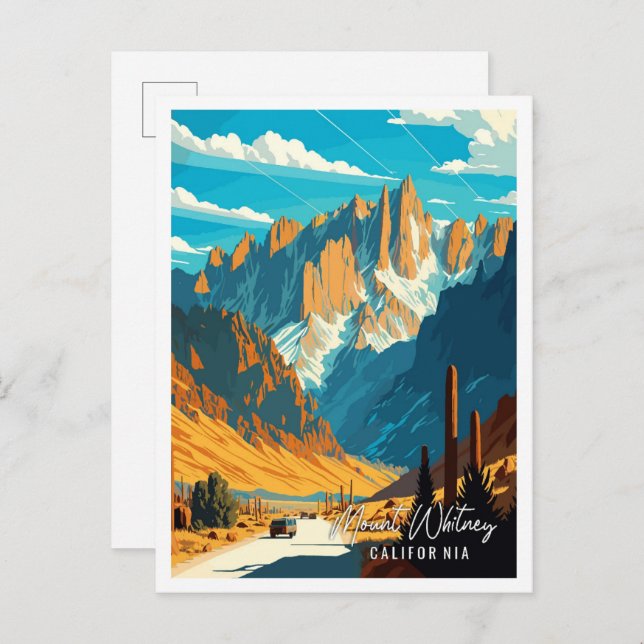 Postal Viajes de época en Mount Whitney California (Anverso / Reverso)